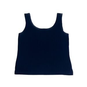 ST. JOHN Navy Blue Knit Tank Top Blouse, size small